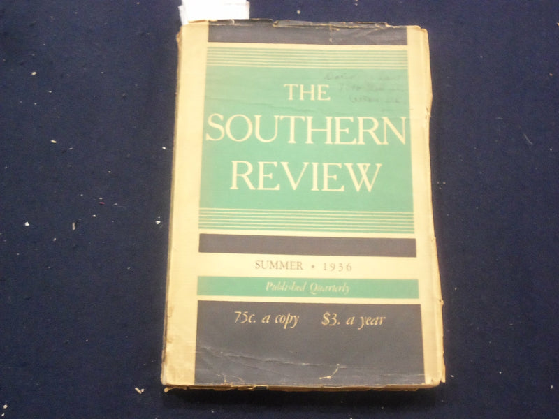 1936 SUMMER THE SOUTHERN REVIEW QUARTERLY - THOMAS THOMPSON SIGNED - J 5854