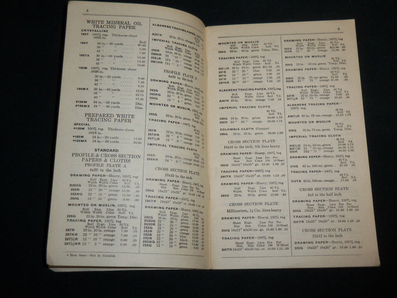 1944-1945 KEUFFEL & ESSER SLIDE RULE MANUALS & PRICELIST LOT OF 3 - J 6746
