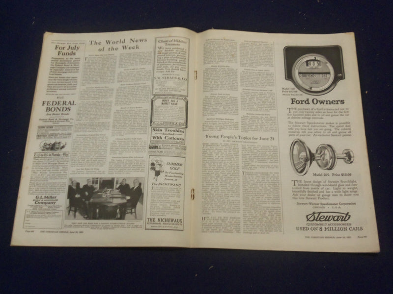 1923 JUNE 16 CHRISTIAN HERALD MAGAZINE -SCENE IN CENTRAL PARK, NEW YORK- ST 6610