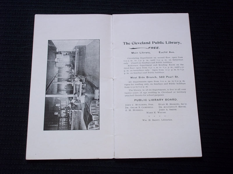 1894 THE OPEN SHELF CLEVELAND PUBLIC LIBRARY SOFTCOVER BOOK - J 7183