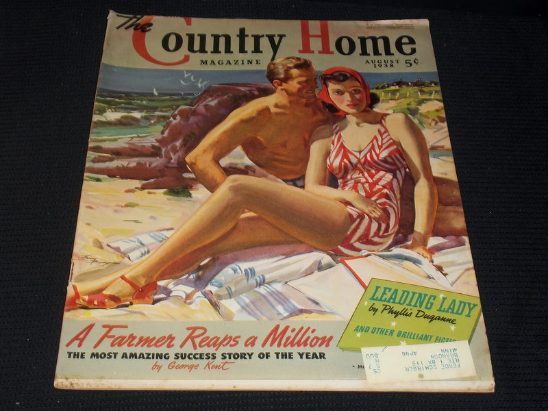 1938 AUGUST THE COUNTRY HOME MAGAZINE - LEADING LADY FRONT COVER - E 5734
