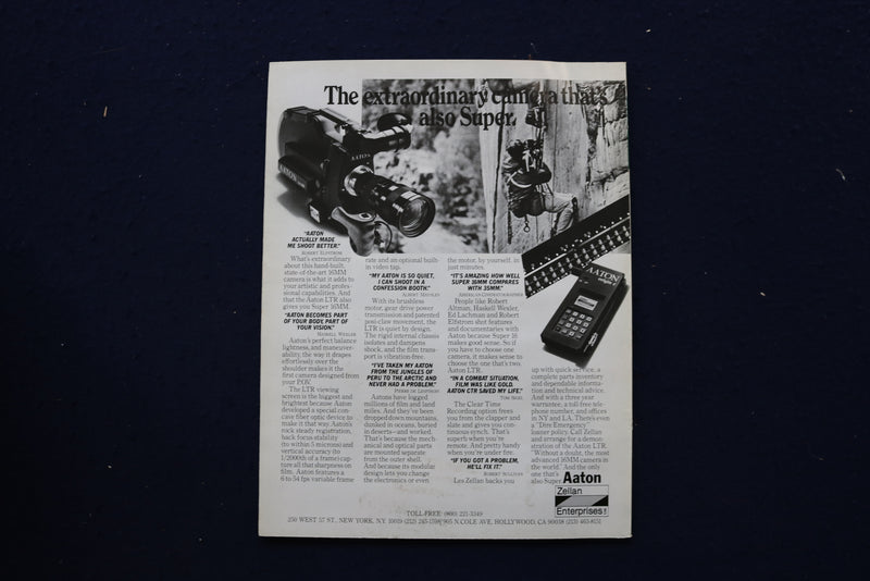1984 MAY AMERICAN CINEMATOGRAPHER MAGAZINE - ERIC LANGLOIS COVER - E 17715