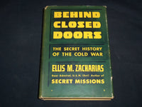 1950 BEHIND CLOSED DOORS COLD WAR HARDCOVER BOOK BY ZACHARIAS - KD 4351O
