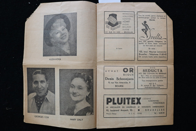 1945 MARCH 8 GAITE - LE THEATRE DE LA REVUE PROGRAMME - FRENCH - K 2802