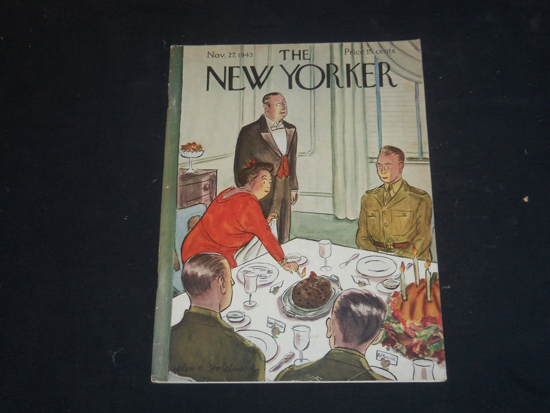 1943 NOVEMBER 27 THE NEW YORKER MAGAZINE - ILLUSTRATED COVER - NY 1733