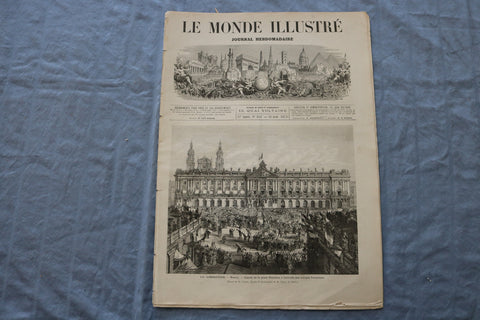 1873 AUG 16 LE MONDE ILLUSTRE MAGAZINE - LA LIBERATION-NANCY - FRENCH - NP 8448