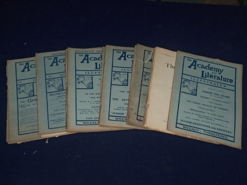 1904-1905 THE ACADEMY WEEKLY REVIEW OF LITERATURE LOT OF 36 - LONDON - O 2377