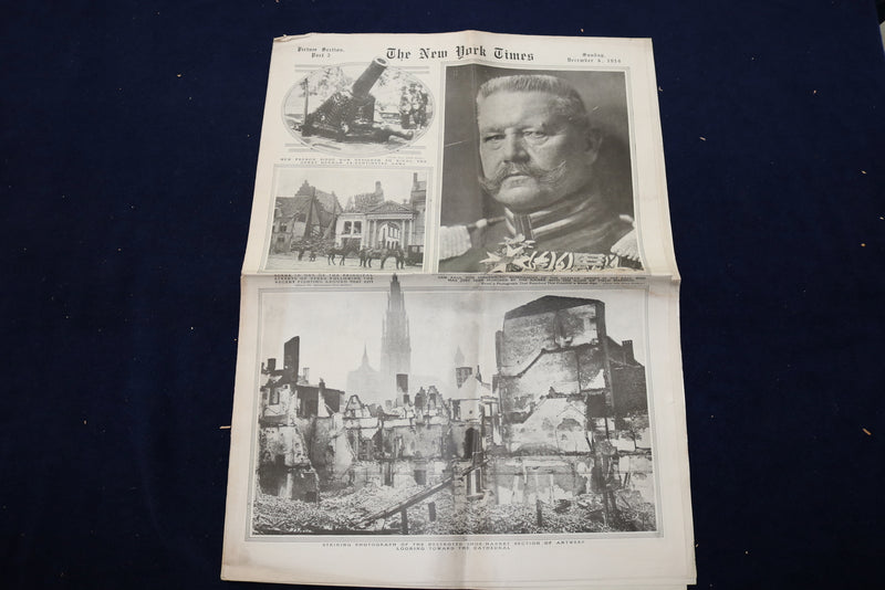 1914 DECEMBER 6 NEW YORK TIMES PICTURE SECTION - VON HINDEBERG - NP 8878