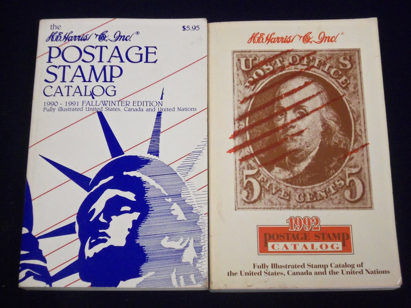 1985-1993 HARRIS POSTAGE STAMP SOFTCOVER GUIDES LOT OF 5 DIFFERENT - O 1996