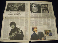 2001 DECEMBER 1 STAR LEDGER NEWSPAPER LOT 13 - GEORGE HARRISON DEAD - NP 1823