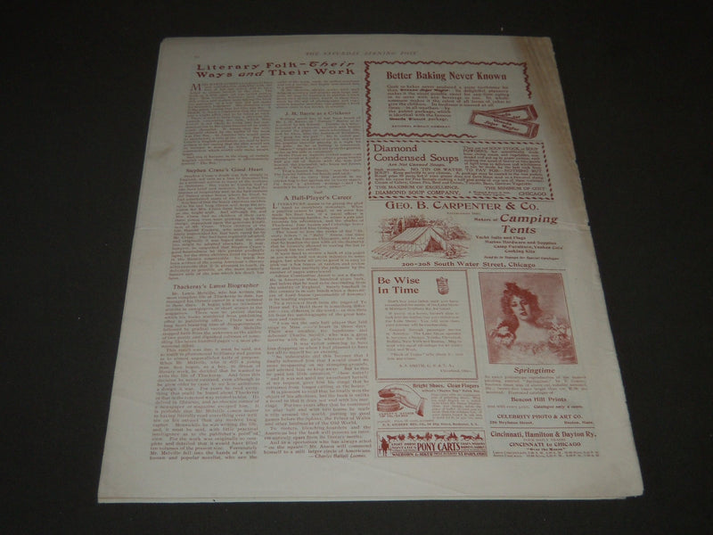 1900 JULY 21 THE SATURDAY EVENING POST MAGAZINE - ILLUSTRATED COVER - SP 593