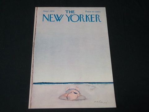1970 AUGUST 1 NEW YORKER MAGAZINE FRONT COVER ONLY - BEACH ART DECO