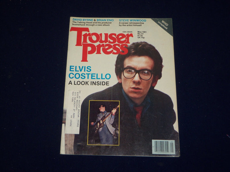 1981 MAY TROUSER PRESS MAGAZINE - ELVIS COSTELLO COVER - SP 9612