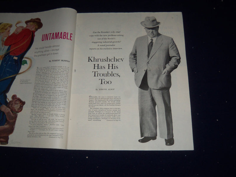 1957 JULY 20 THE SATURDAY EVENING POST MAGAZINE - ILLUSTRATED COVER - SP 5665