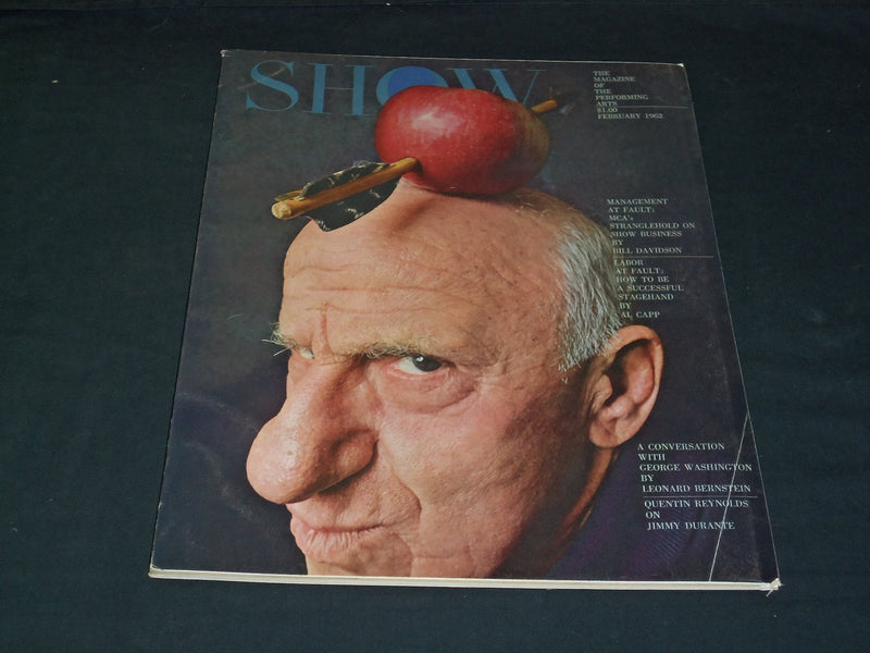 1962 FEBRUARY SHOW MAGAZINE - JIMMY DURANTE COVER AND PHOTOS - F 390