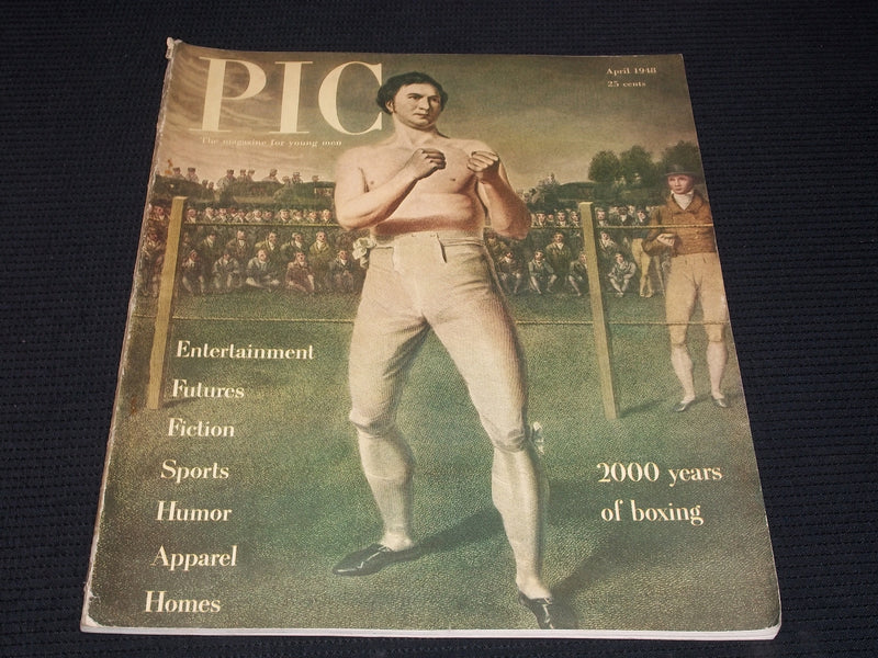 1948 APRIL PIC MAGAZINE - 2000 YEARS OF BOXING NICE FRONT COVER - E 2599