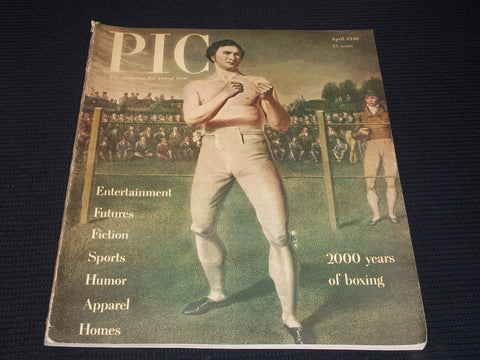1948 APRIL PIC MAGAZINE - 2000 YEARS OF BOXING NICE FRONT COVER - E 2599