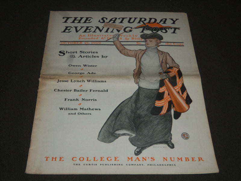 1902 OCTOBER 25 THE SATURDAY EVENING POST MAGAZINE - ILLUSTRATED COVER- SP 1063