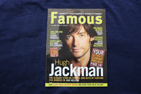 2004 MAY FAMOUS MAGAZINE - HUGH JACKMAN COVER - E 18768