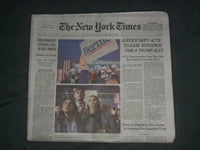 2020 FEBRUARY 12 NEW YORK TIMES - JUSTICE DEPT TO EASE SENTENCE FOR ROGER STONE