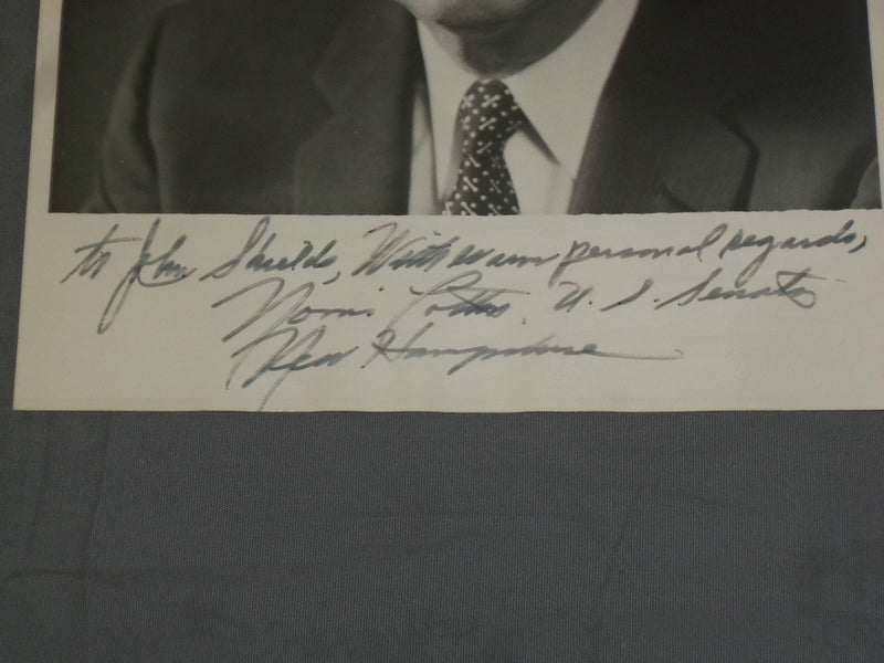 NEW HAMPSHIRE SENATOR NORRIS COTTON 8 X 10 AUTOGRAPHED PHOTO - J 4056