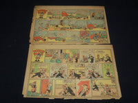 1940-1944 DONALD DUCK NEWSPAPER COLOR COMIC STRIPS - LOT OF 10 - NP 9179
