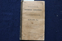 1842-1849 WORCESTER BUSINESS DIRECTORY AND ADVERTISER - LOT OF 6 - KD 9550