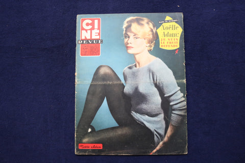 1958 MARCH 21 CINE REVUE MAGAZINE - NOELLE ADAM-JACQUES BERGERAC COVER - E 22018