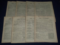 1887 THE ACADEMY WEEKLY REVIEW OF LITERATURE LOT OF 52 COMPLETE - LONDON - O 1