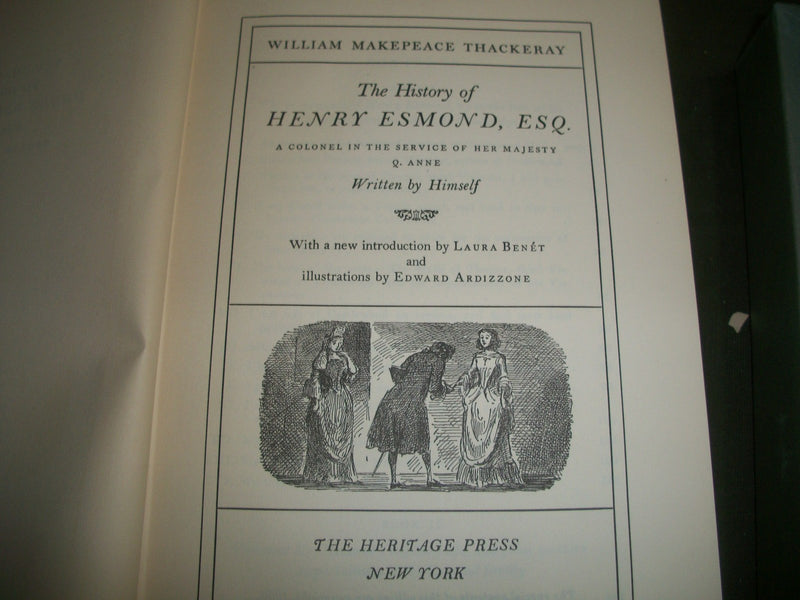 1956 HISTORY OF HENRY ESMOND ESQ. QUEEN ANNE BOOK WITH SLIP CASE - KD 598