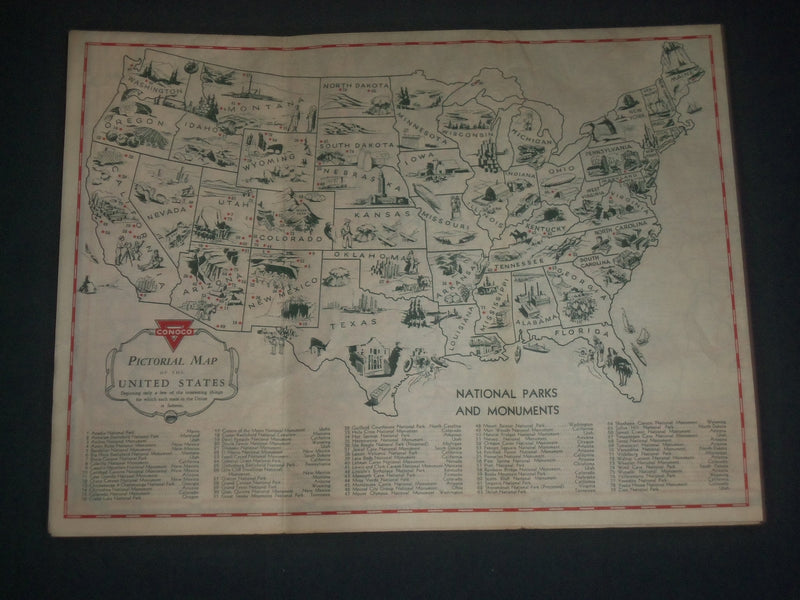 1940'S CONOCO TRAVEL BUREAU MAPS LOT OF 8 - NJ - NY - PA - MARYLAND - O 1616