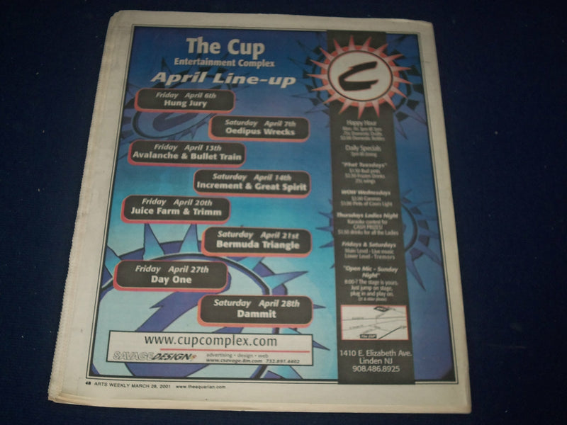 2001 MARCH 28-APRIL 4 AQUARIAN WEEKLY NEWSPAPER - CRAZY TOWN COVER - J 1173