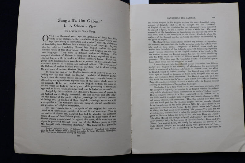 1924 APRIL-MAY THE MENORAH JOURNAL - MAX BROD - K 1602