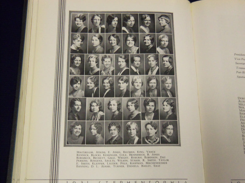 1931 STEPHENSOPHIA STEPHENS COLLEGE YEARBOOK COLUMBIA MISSOURI - PHOTOS - YB 672