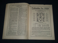 1928 EVERYDAY ALMANAC AND HOME HELPS SOFTCOVER BOOK - MAURER CO. - J 4005