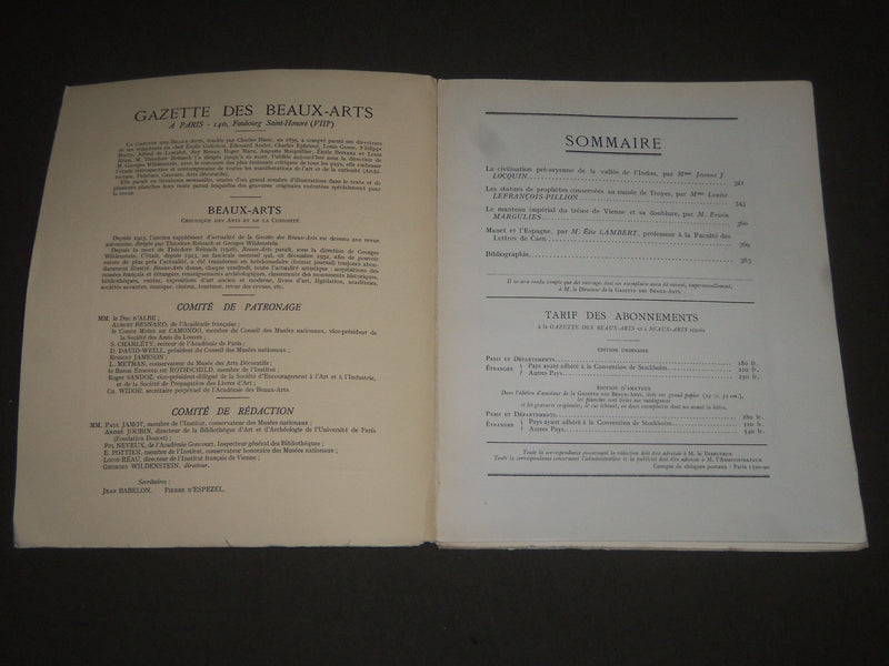 1933 GAZETTE DES BEAUX-ARTS FRENCH MAGAZINE LOT OF 12 - COMPLETE YEAR - O 3032