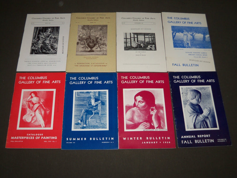 1940-1950 COLUMBUS GALLERY OF FINE ARTS MONTHLY BULLETINS LOT OF 58 - O 2674