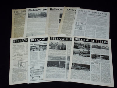 1937-1951 BELSAW MACHINERY CO. BULLETIN LOT OF 9 ISSUES - KANSAS CITY - O 2593B