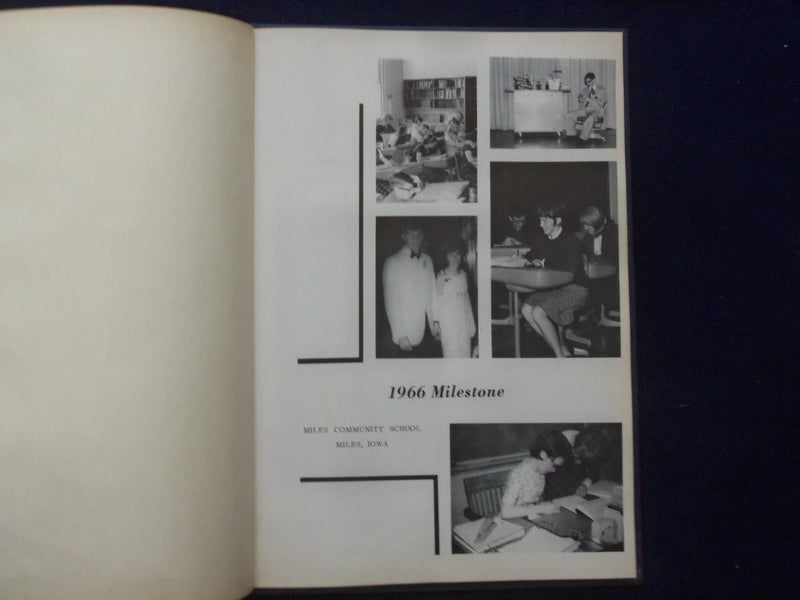 1966 MILESTONE MILES COMMUNITY SCHOOL YEARBOOK - MILES, IOWA - YB 3055