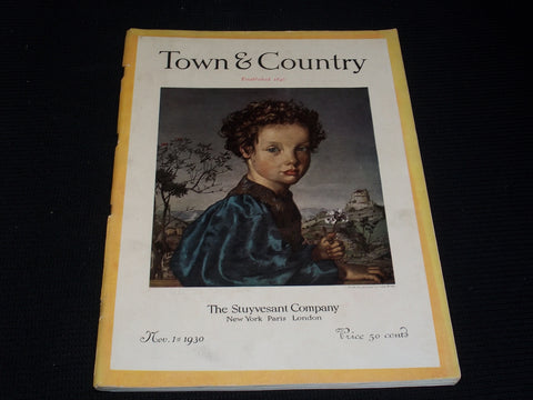 1930 NOVEMBER 1 TOWN & COUNTRY MAGAZINE - JOHN WELLS FRONT COVER - E 2542