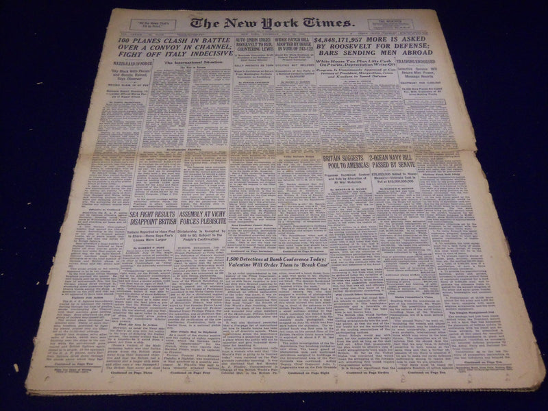 1940 JULY 19 NEW YORK TIMES - CONVENTION BALKS NAMING WALLACE - NT 2732