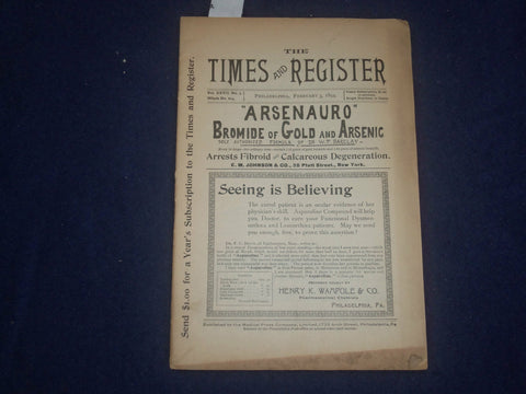 1894 FEBRUARY 3 THE TIMES AND REGISTER - PHILADELPHIA, PA - J 6433