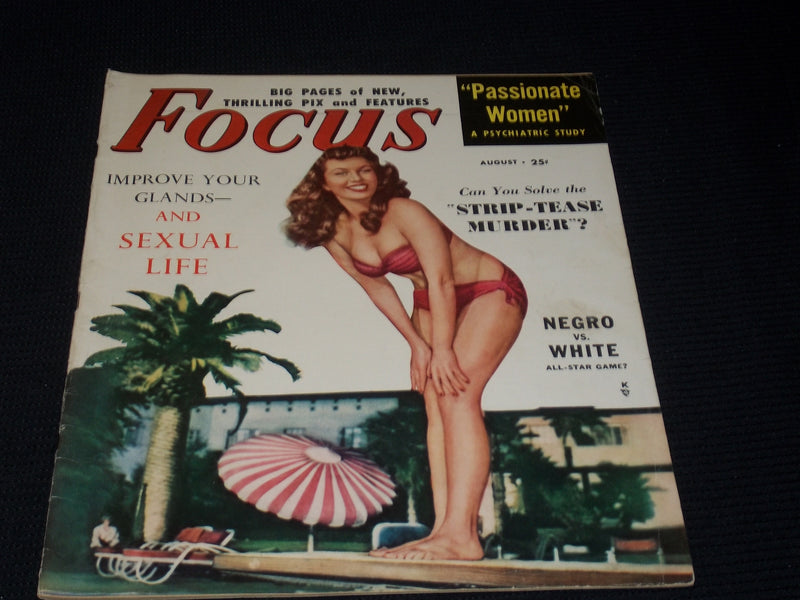 1950 AUGUST FOCUS MAGAZINE - VERY NICE FRONT COVER - E 5059