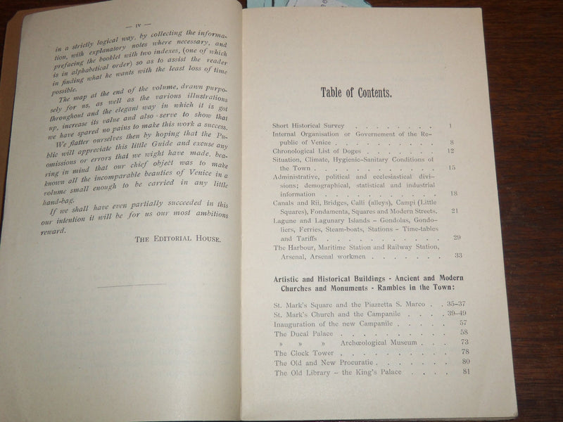1905 VENICE AND NEIGHBOURHOOD PRACTICAL GUIDE FOR THE FOREIGNER - K 1219