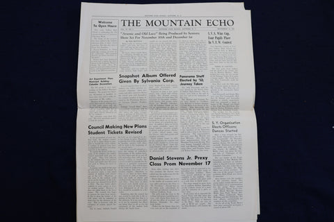 1951 NOVEMBER 15 THE MOUNTAIN ECHO NEWSPAPER - SUFFERN HIGH SCHOOL - NY - K 805