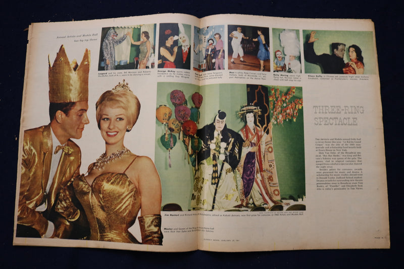1961 JANUARY 22 SUNDAY NEWS COLOROTO MAGAZINE - YUL BRYNER -JOHNNY KERR- E 23191
