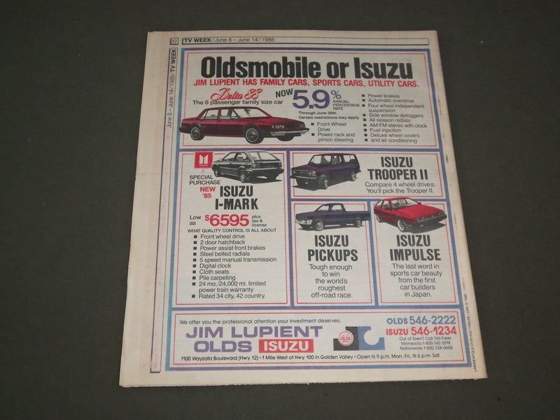 1986 JUNE 8-14 MINNEAPOLIS STAR AND TRIBUNE MAGAZINE - BILL COSBY - SP 9787