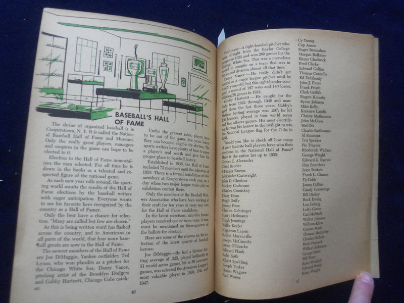 1955 BASEBALL - A TRUMPET BOOK BY MORT CORNIN & WILLIAM MCHALE - J 8422