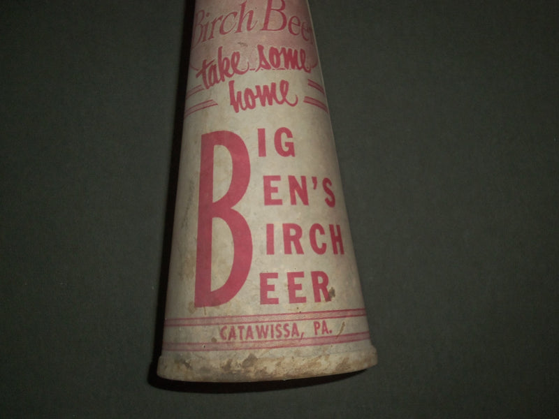 VINTAGE BIG BEN'S BIRCH BEER 1 QUART LIQUID CONTAINER - CATAWISSA PA