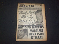 1966 DECEMBER 11 NATIONAL ENQUIRER NEWSPAPER- CLARK GABLE -DEAN MARTIN - NP 7431